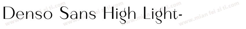 Denso Sans High Light字体转换